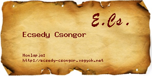 Ecsedy Csongor névjegykártya