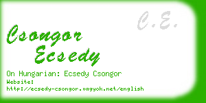 csongor ecsedy business card